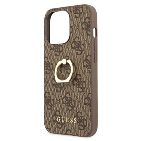 Guess 4G Ring Case - Etui iPhone 13 Pro (brązowy) Guess 4G Ring Case - Etui iPhone 13 Pro (brązowy)