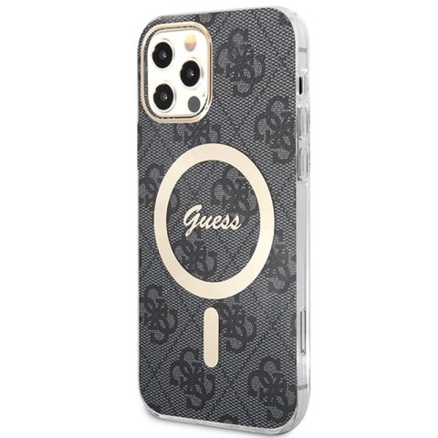 Guess Bundle Pack MagSafe 4G - Zestaw etui + ładowarka MagSafe iPhone 12 / iPhone 12 Pro (czarny/złoty) Guess Bundle Pack MagSafe 4G - Zestaw etui + ładowarka MagSafe iPhone 12 / iPhone 12 Pro (czarny/złoty)