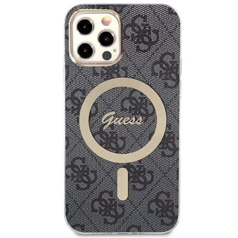 Guess Bundle Pack MagSafe 4G - Zestaw etui + ładowarka MagSafe iPhone 12 / iPhone 12 Pro (czarny/złoty) Guess Bundle Pack MagSafe 4G - Zestaw etui + ładowarka MagSafe iPhone 12 / iPhone 12 Pro (czarny/złoty)