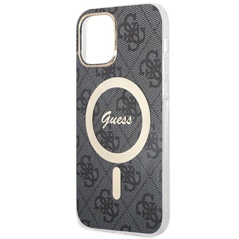 Guess Bundle Pack MagSafe 4G - Zestaw etui + ładowarka MagSafe iPhone 12 / iPhone 12 Pro (czarny/złoty) Guess Bundle Pack MagSafe 4G - Zestaw etui + ładowarka MagSafe iPhone 12 / iPhone 12 Pro (czarny/złoty)