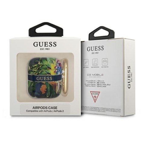 Guess Flower - Etui Airpods 1/2 gen (Blue) Guess Flower - Etui Airpods 1/2 gen (Blue)