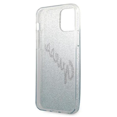 Guess Glitter Gradient Script - Etui iPhone 12 mini (niebieski) Guess Glitter Gradient Script - Etui iPhone 12 mini (niebieski)