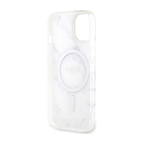 Guess Marble MagSafe - Etui iPhone 14 Plus (Biały) Guess Marble MagSafe - Etui iPhone 14 Plus (Biały)