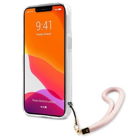 Guess Marble Strap - Etui iPhone 13 Pro Max (różowy) Guess Marble Strap - Etui iPhone 13 Pro Max (różowy)