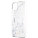 Guess Marble Tempered Glass Hardcase - Etui iPhone 11 Pro Max (biały)