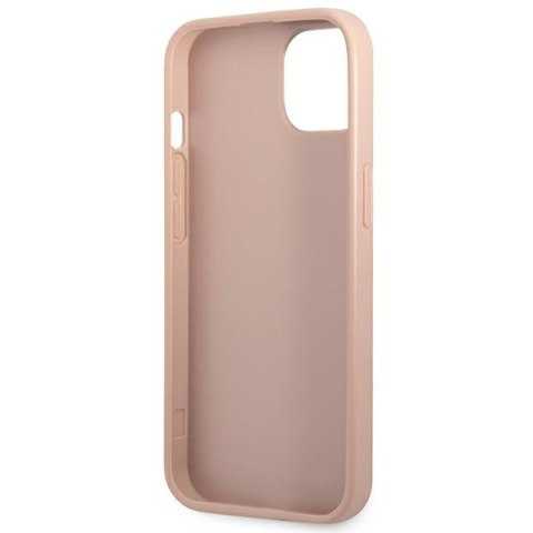 Guess Saffiano Double Card Triangle - Etui iPhone 13 (różowy) Guess Saffiano Double Card Triangle - Etui iPhone 13 (różowy)
