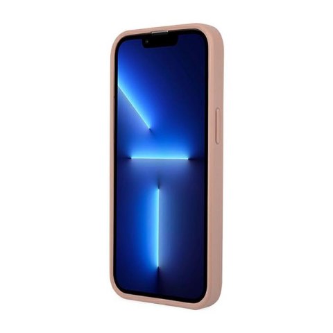 Guess Saffiano Triangle Logo Case - Etui iPhone 14 Pro (różowy) Guess Saffiano Triangle Logo Case - Etui iPhone 14 Pro (różowy)
