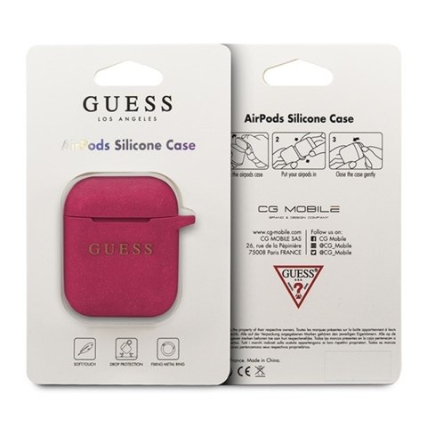 Guess Silicone Case - Etui AirPods (Fuchsia) Guess Silicone Case - Etui AirPods (Fuchsia)