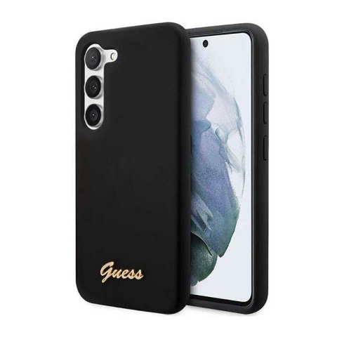 Guess Silicone Script Metal Logo - Etui Samsung Galaxy S23+ (czarny) Guess Silicone Script Metal Logo - Etui Samsung Galaxy S23+ (czarny)