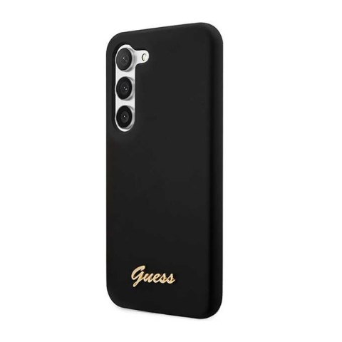Guess Silicone Script Metal Logo - Etui Samsung Galaxy S23+ (czarny) Guess Silicone Script Metal Logo - Etui Samsung Galaxy S23+ (czarny)