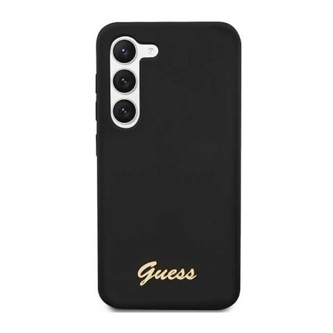Guess Silicone Script Metal Logo - Etui Samsung Galaxy S23+ (czarny) Guess Silicone Script Metal Logo - Etui Samsung Galaxy S23+ (czarny)