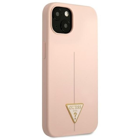 Guess Silicone Triangle Logo - Etui iPhone 13 mini (różowy) Guess Silicone Triangle Logo - Etui iPhone 13 mini (różowy)