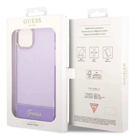 Guess Translucent - Etui iPhone 14 Plus (fioletowy) Guess Translucent - Etui iPhone 14 Plus (fioletowy)