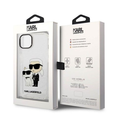 Karl Lagerfeld IML Glitter NFT Karl & Choupette - Etui iPhone 14 Plus (przezroczysty) Karl Lagerfeld IML Glitter NFT Karl & Choupette - Etui iPhone 14 Plus (przezroczysty)