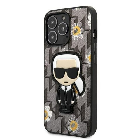 Karl Lagerfeld Iconic Karl Flower - Etui iPhone 13 Pro (szary) Karl Lagerfeld Iconic Karl Flower - Etui iPhone 13 Pro (szary)