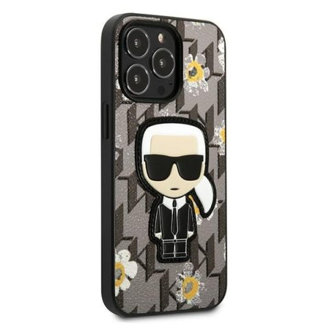 Karl Lagerfeld Iconic Karl Flower - Etui iPhone 13 Pro (szary) Karl Lagerfeld Iconic Karl Flower - Etui iPhone 13 Pro (szary)