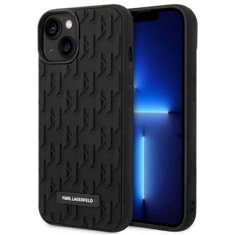 Karl Lagerfeld Monogram 3D Pattern - Etui iPhone 14 Plus (czarny) Karl Lagerfeld Monogram 3D Pattern - Etui iPhone 14 Plus (czarny)