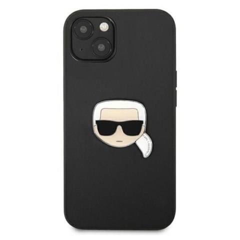 Karl Lagerfeld PU Leather Karl's Head Metal - Etui iPhone 13 mini (czarny) Karl Lagerfeld PU Leather Karl's Head Metal - Etui iPhone 13 mini (czarny)