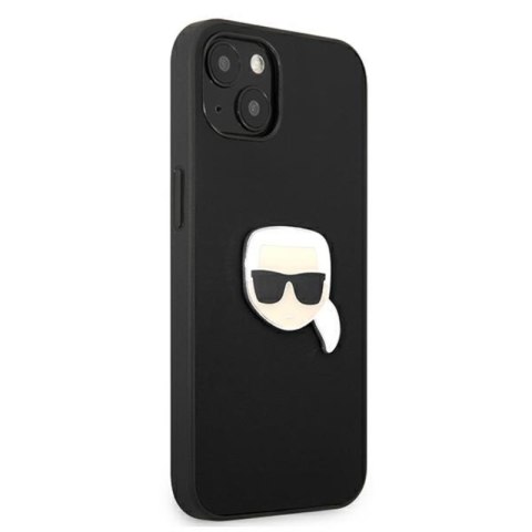 Karl Lagerfeld PU Leather Karl's Head Metal - Etui iPhone 13 mini (czarny) Karl Lagerfeld PU Leather Karl's Head Metal - Etui iPhone 13 mini (czarny)