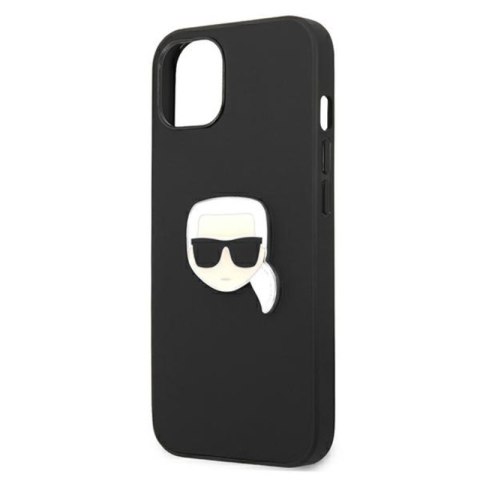 Karl Lagerfeld PU Leather Karl's Head Metal - Etui iPhone 13 mini (czarny) Karl Lagerfeld PU Leather Karl's Head Metal - Etui iPhone 13 mini (czarny)
