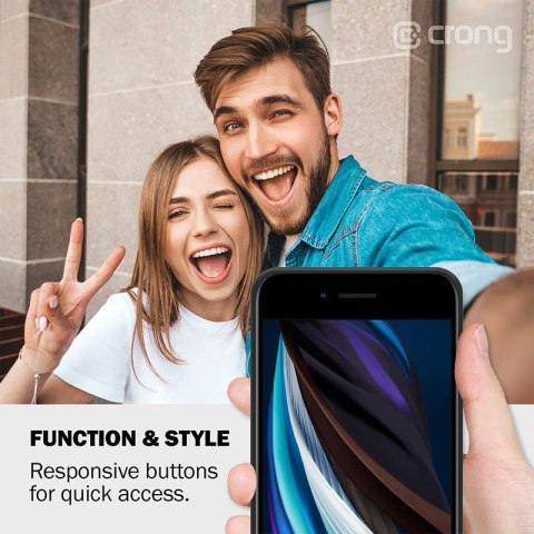 Crong Color Cover - Etui iPhone SE (2022/2020) / 8 / 7 (czarny) Crong Color Cover - Etui iPhone SE (2022/2020) / 8 / 7 (czarny)