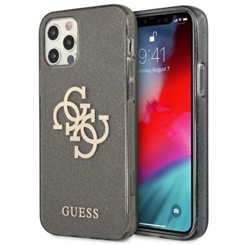 Guess Glitter 4G Big Logo - Etui iPhone 12 Pro Max (czarny) Guess Glitter 4G Big Logo - Etui iPhone 12 Pro Max (czarny)