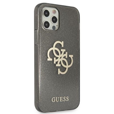 Guess Glitter 4G Big Logo - Etui iPhone 12 Pro Max (czarny) Guess Glitter 4G Big Logo - Etui iPhone 12 Pro Max (czarny)