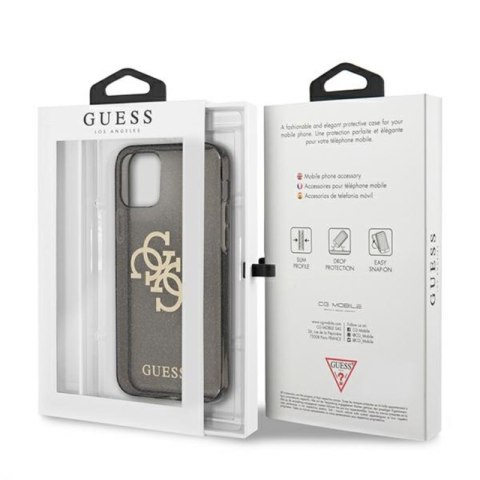 Guess Glitter 4G Big Logo - Etui iPhone 12 Pro Max (czarny) Guess Glitter 4G Big Logo - Etui iPhone 12 Pro Max (czarny)