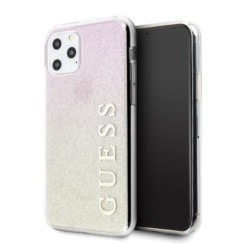 Guess Glitter Gradient - Etui iPhone 11 Pro Max (Gold/Pink) Guess Glitter Gradient - Etui iPhone 11 Pro Max (Gold/Pink)
