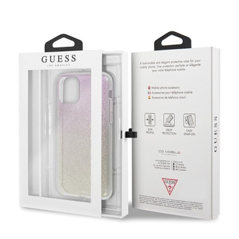 Guess Glitter Gradient - Etui iPhone 11 Pro Max (Gold/Pink) Guess Glitter Gradient - Etui iPhone 11 Pro Max (Gold/Pink)
