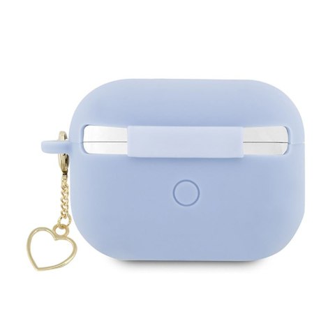 Guess Silicone Heart Charm - Etui AirPods Pro 2 (niebieski) Guess Silicone Heart Charm - Etui AirPods Pro 2 (niebieski)
