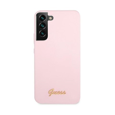 Guess Silicone Script Metal Logo - Etui Samsung Galaxy S22+ (lawenda) Guess Silicone Script Metal Logo - Etui Samsung Galaxy S22+ (lawenda)