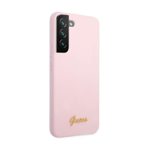 Guess Silicone Script Metal Logo - Etui Samsung Galaxy S22+ (lawenda) Guess Silicone Script Metal Logo - Etui Samsung Galaxy S22+ (lawenda)