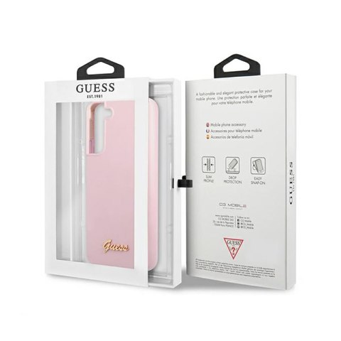 Guess Silicone Script Metal Logo - Etui Samsung Galaxy S22+ (lawenda) Guess Silicone Script Metal Logo - Etui Samsung Galaxy S22+ (lawenda)