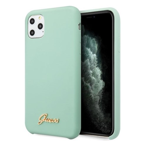 Guess Silicone Vintage - Etui iPhone 11 Pro Max (zielony) Guess Silicone Vintage - Etui iPhone 11 Pro Max (zielony)