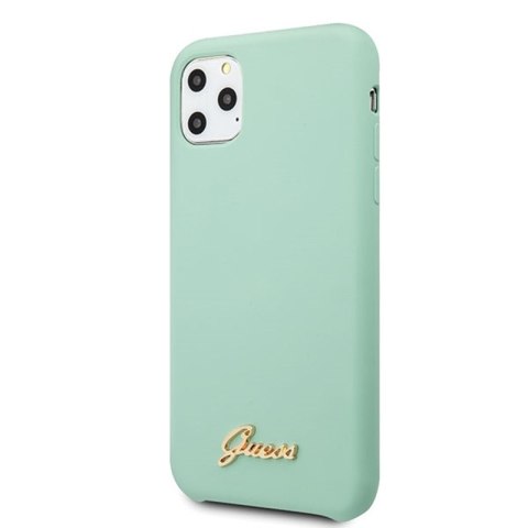 Guess Silicone Vintage - Etui iPhone 11 Pro Max (zielony) Guess Silicone Vintage - Etui iPhone 11 Pro Max (zielony)