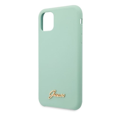 Guess Silicone Vintage - Etui iPhone 11 Pro Max (zielony) Guess Silicone Vintage - Etui iPhone 11 Pro Max (zielony)