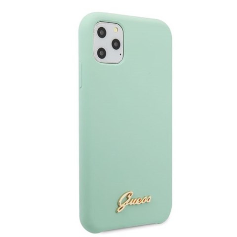 Guess Silicone Vintage - Etui iPhone 11 Pro Max (zielony) Guess Silicone Vintage - Etui iPhone 11 Pro Max (zielony)