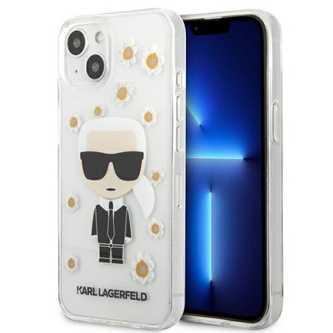 Karl Lagerfeld Iconic Karl Flower - Etui iPhone 13 Mini (przezroczysty) Karl Lagerfeld Iconic Karl Flower - Etui iPhone 13 Mini (przezroczysty)