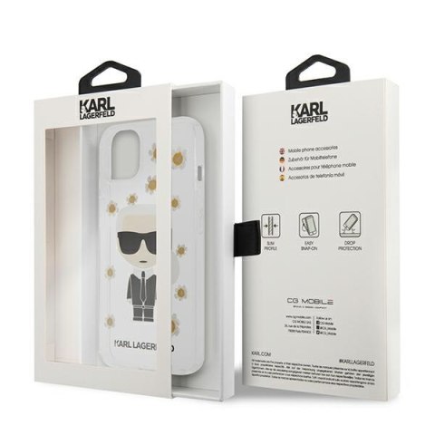 Karl Lagerfeld Iconic Karl Flower - Etui iPhone 13 Mini (przezroczysty) Karl Lagerfeld Iconic Karl Flower - Etui iPhone 13 Mini (przezroczysty)