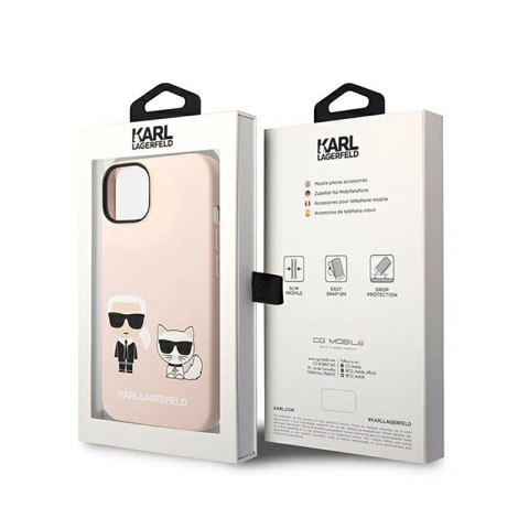 Karl Lagerfeld Liquid Silicone Karl & Choupette MagSafe - Etui iPhone 14 Plus (różowy) Karl Lagerfeld Liquid Silicone Karl & Choupette MagSafe - Etui iPhone 14 Plus (różowy)