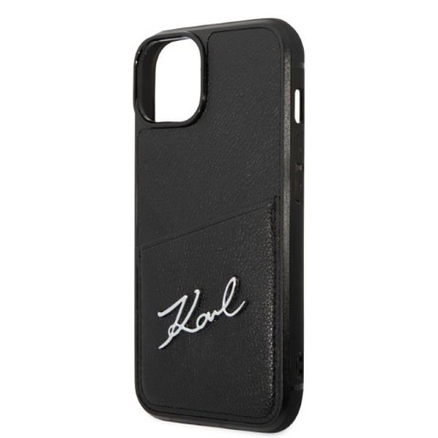 Karl Lagerfeld Signature Logo Cardslot - Etui iPhone 14 Plus (czarny) Karl Lagerfeld Signature Logo Cardslot - Etui iPhone 14 Plus (czarny)