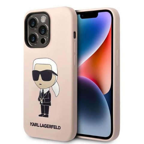 Karl Lagerfeld Silicone NFT Ikonik MagSafe - Etui iPhone 14 Pro (różowy) Karl Lagerfeld Silicone NFT Ikonik MagSafe - Etui iPhone 14 Pro (różowy)
