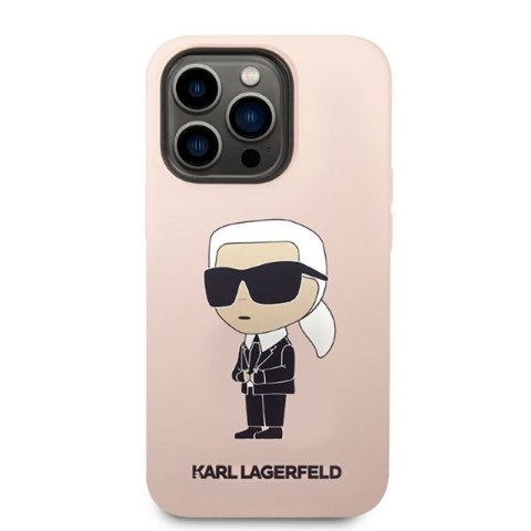 Karl Lagerfeld Silicone NFT Ikonik MagSafe - Etui iPhone 14 Pro (różowy) Karl Lagerfeld Silicone NFT Ikonik MagSafe - Etui iPhone 14 Pro (różowy)