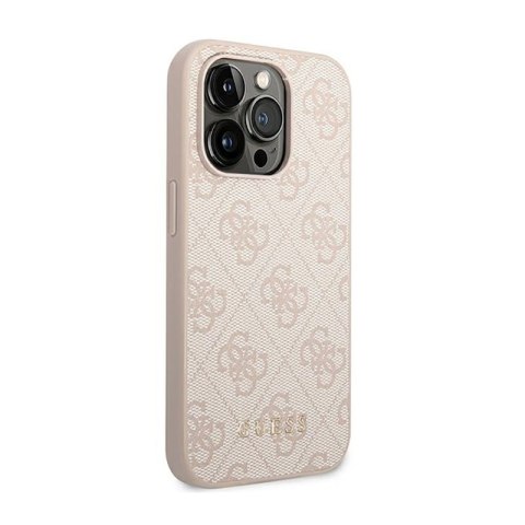 Guess 4G Metal Gold Logo - Etui iPhone 14 Pro Max (różowy) Guess 4G Metal Gold Logo - Etui iPhone 14 Pro Max (różowy)