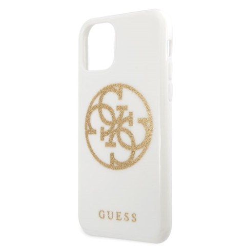 Guess Circle Glitter 4G - Etui iPhone 11 Pro Max (biały) Guess Circle Glitter 4G - Etui iPhone 11 Pro Max (biały)