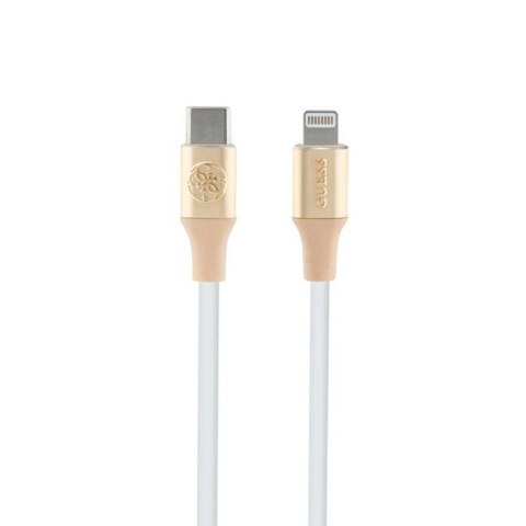 Guess Ebossed Logo - Kabel USB-C do Lightning certyfikat MFi 1.5m (złoty) Guess Ebossed Logo - Kabel USB-C do Lightning certyfikat MFi 1.5m (złoty)