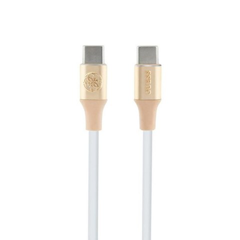 Guess Ebossed Logo - Kabel USB-C do USB-C Fast Charging 1.5m (złoty) Guess Ebossed Logo - Kabel USB-C do USB-C Fast Charging 1.5m (złoty)