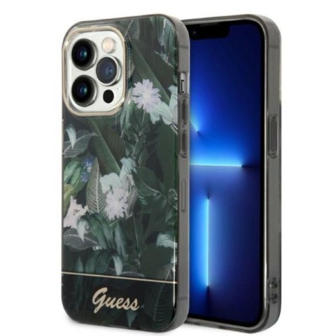 Guess Jungle Case - Etui iPhone 14 Pro Max (zielony) Guess Jungle Case - Etui iPhone 14 Pro Max (zielony)