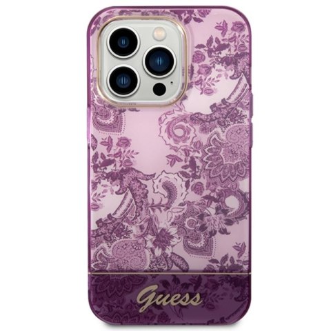 Guess Porcelain Collection - Etui iPhone 14 Pro Max (fuksja) Guess Porcelain Collection - Etui iPhone 14 Pro Max (fuksja)